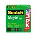 3M 3M 810H3 Magic Tape Refill  1/2   x 36 Yards  3 Pack 810H3